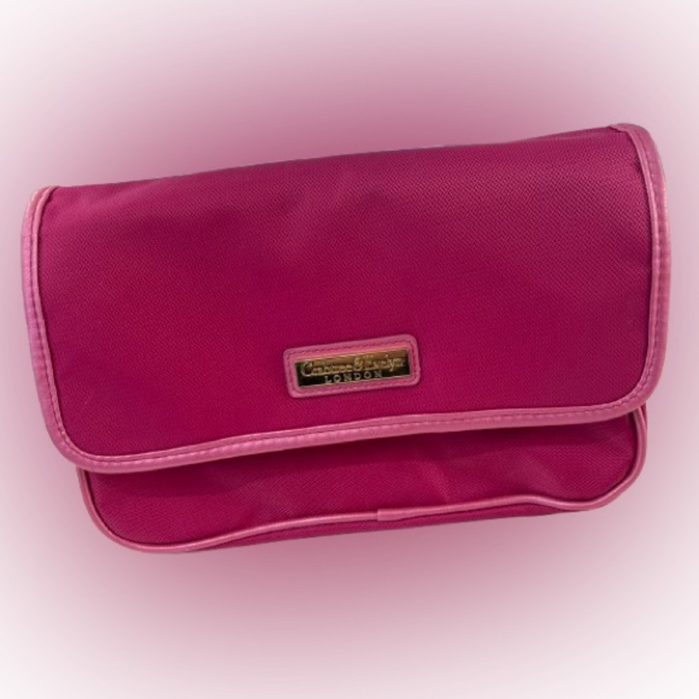 Crabtree & Evelyn London pink cosmetic case bag